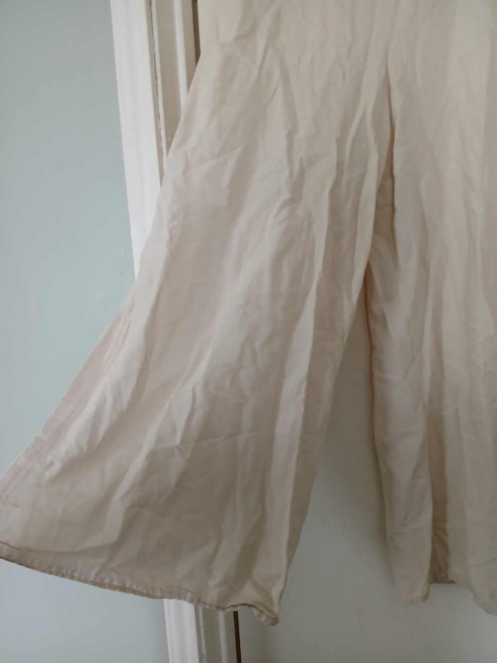 Cream Wide-Leg Women's Palazzo Pants - Picture 2 of 4